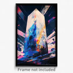 Art Poster - Urban Menhir (Psychedelic Trippy Weird 11x17 Print)