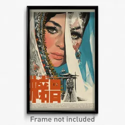 Chinese Movie Poster - Woman Feeling Enchanted, Grimy Hair Through Headwear