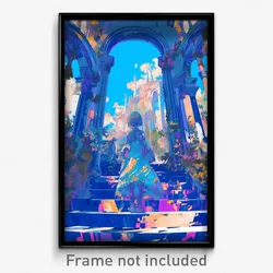 Art Poster - Striped Chantry (Psychedelic Trippy Weird 11x17 Cartoon Print)