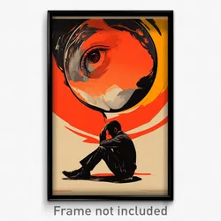 Greek Movie Poster - Boy Feeling Troubled, Scientific Layered (Greece Art Print)