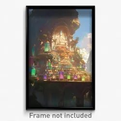 Art Poster - A Mystical Potion Shop With Shelves Of Colorful Elixirs