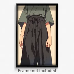 Anime Art Poster - Boy Feeling Infatuation, Noteworthy Hakama Pants (Print)