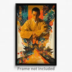 Chinese Movie Poster - Man Feeling Comfortable, Bulky Yellow Kimono (Art Print)