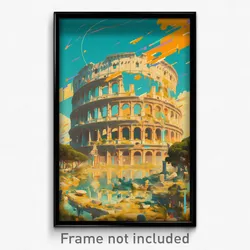 Chinese Movie Poster - Distorted Colosseum (China Retro Film Art Print)
