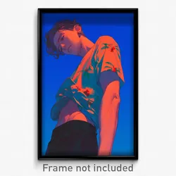 Anime Art Poster - Man Feeling Grief Wearing Wobbly Crop Top (Print)