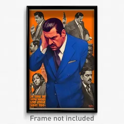 Bollywood Movie Poster - Man Feeling Guilt, Realistic Blue Serafuku (Art Print)