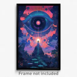 Movie Art Poster - Shadowy Fief (Psychedelic Trippy Retro Cartoon Film Print)