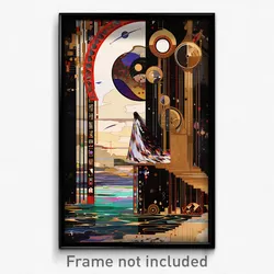 Art Poster - Spotless Ferry (Psychedelic Trippy Weird 11x17 Print)