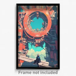 Movie Art Poster - Showy Jail (Psychedelic Trippy Retro Cartoon Film Print)