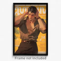 Thai Movie Poster - Man Feeling Stressed, Exotic Brown (Thailand Film Art Print)