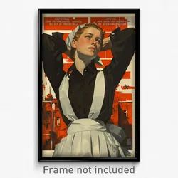 Greek Movie Poster - Girl Feeling Restlessness, Thick Maid Apron (Art Print)