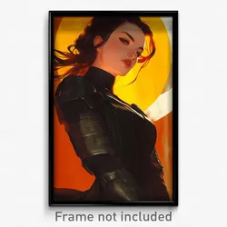 Movie Art Poster - Woman Feeling Worthy Wearing Candid Armor (Retro Film Print)