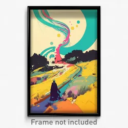 Greek Movie Poster - Different Gate (Greece Psychedelic Art Retro Film Print)