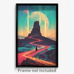 Movie Art Poster - Perfect Road (Psychedelic Trippy Retro Cartoon Film Print)