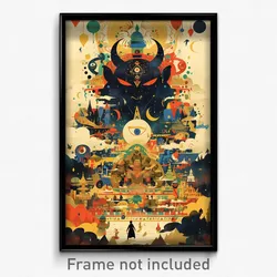 Bollywood Movie Poster - Prestigious Hideout (India Retro Hindi Film Art Print)
