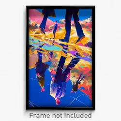 Art Poster - Dramatic Reservoir (Psychedelic Trippy Weird 11x17 Cartoon Print)