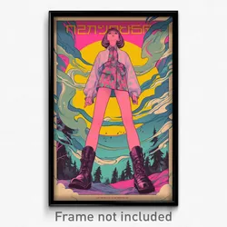 Russian Movie Poster - Woman Feeling Annoyance, Gloomy Santa Boots (Art Print)