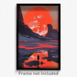 Movie Art Poster - Empty Shore (Psychedelic Trippy Retro Cartoon Film Print)