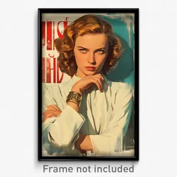 Russian Movie Poster - Girl Feeling Vigilance, Gentle White Suit (Art Print)