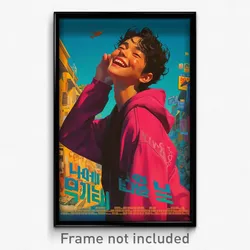 Vietnamese Movie Poster - Man Feeling Joviality, Feminine Pink Hoodie (Print)