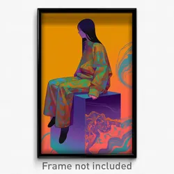 Art Poster - Glaring Seat (Psychedelic Trippy Weird 11x17 Print)