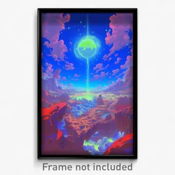 Movie Art Poster - Cloudy Mine (Psychedelic Trippy Retro Cartoon Film Print)