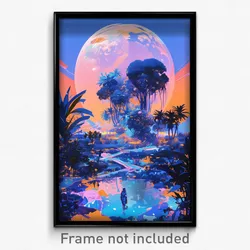 Movie Art Poster - Memorable Exotic Island (Psychedelic Retro Weird Film Print)