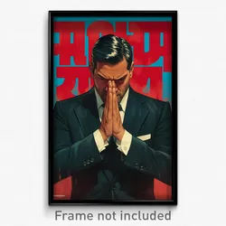 Bollywood Movie Poster - Man Feeling Greed, Modern Half Gloves (India Art Print)