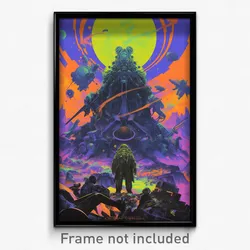 Movie Art Poster - Crazy Shaft (Psychedelic Trippy Retro Cartoon Film Print)