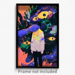 Art Poster - Creative Forest (Psychedelic Trippy Weird 11x17 Cartoon Print)