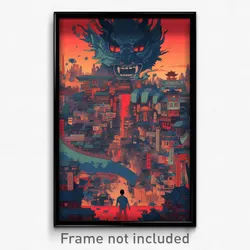 Bollywood Movie Poster - Detailed Chinese City (India Hindi Film Art Print)