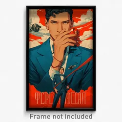 Russian Movie Poster - Boy Feeling Vigilance, Reasonable Aqua Bowtie (Art Print)