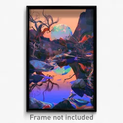 Art Poster - Perfect Pond (Psychedelic Trippy Weird 11x17 Print)