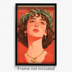 Greek Movie Poster - Girl Feeling Self Compassionate, Humble Anchor Necklace