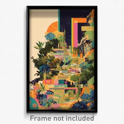 Greek Movie Poster - Ample Hideaway (Greece Psychedelic Art Retro Film Print)