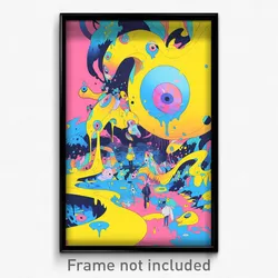 Art Poster - Plastic Quay (Psychedelic Trippy Weird 11x17 Cartoon Print)