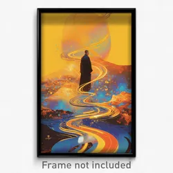 Icelandic Movie Poster - Golden Shaft (Iceland Psychedelic Art Retro Film Print)