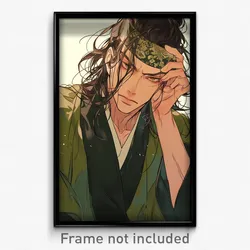 Anime Art Poster - Man Feeling Amazement, Ancient Lace Trimmed Hairband (Print)