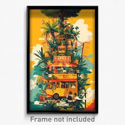 Vietnamese Movie Poster - Yellow Hot Dog Stand (Vietnam Retro Film Art Print)