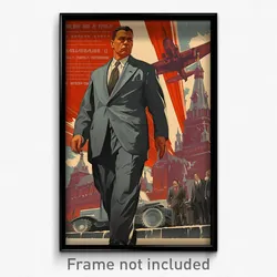 Russian Movie Poster - Man Feeling Undermined, Worldly Purple Socks (Art Print)