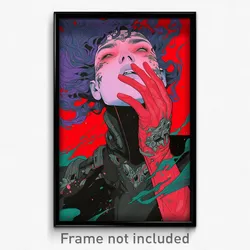 Movie Art Poster - Woman Feeling Aggressive, Noisy Red Mittens (Film Print)