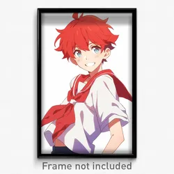 Anime Art Poster - Man Feeling Brazen Wearing Small Red Sailor Collar (Print)