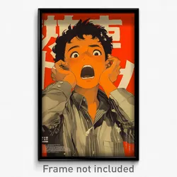 Chinese Movie Poster - Boy Feeling Fright, Multicolored Grey Shirt (Art Print)