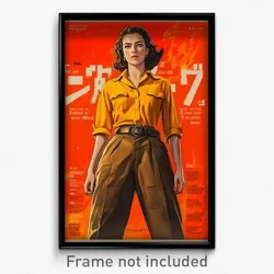Thai Movie Poster - Woman Feeling Strong, Bronze Jeans (Thailand Film Art Print)