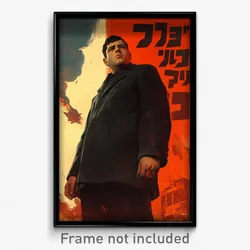 Hebrew Movie Poster - Man Feeling Confident, Well To Do Black Sweater (Print)