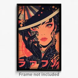 Movie Art Poster - Woman Feeling Fascination, Immaterial Top Hat (Film Print)