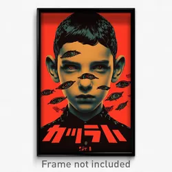 Hebrew Movie Poster - Boy Feeling Brazen, Reflecting Edgy Clothes (Art Print)