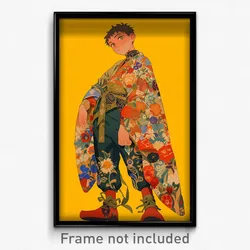 Anime Art Poster - Boy Feeling Trust, Outlandish Patterned Clothing (Print)