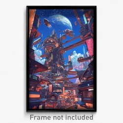 Movie Art Poster - Outstanding Hideout (Psychedelic Retro Weird Film Print)