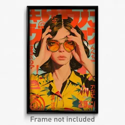 Greek Movie Poster - Woman Feeling Relaxed, Glamorous Polo Shirt (Art Print)